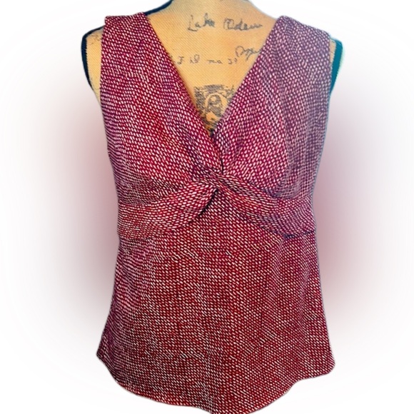 Ann Taylor Loft Twist Knot V-Neck Blouse - Picture 4 of 9